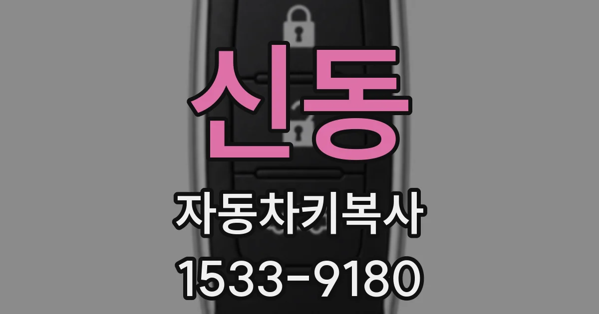 신동 자동차키복사