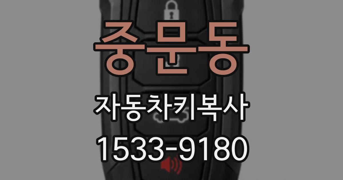 중문동 자동차키복사