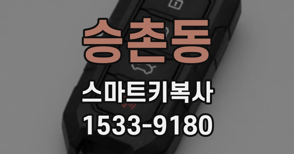 승촌동 스마트키복사