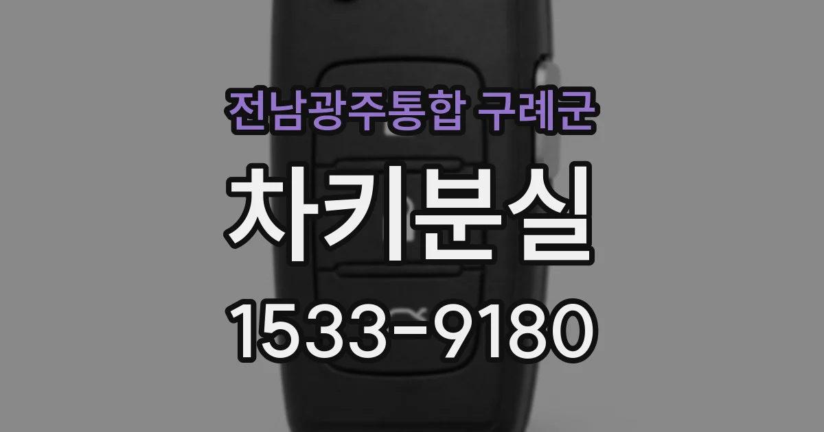 전남광주통합 구례군 차키분실