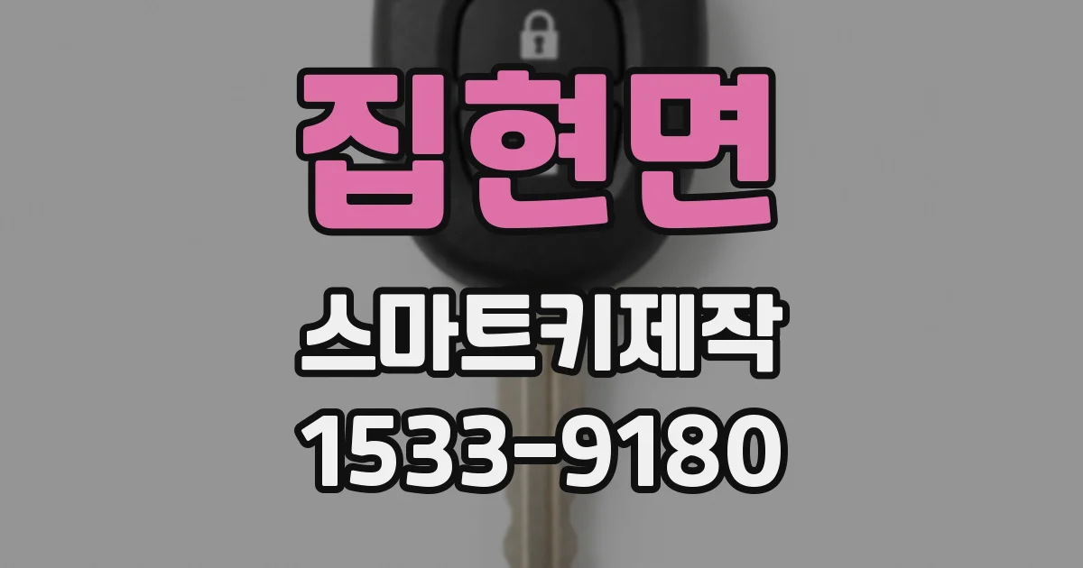 집현면 스마트키제작