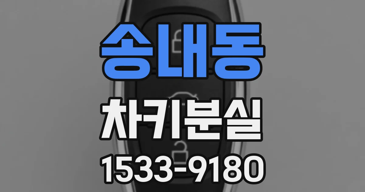송내동 차키분실