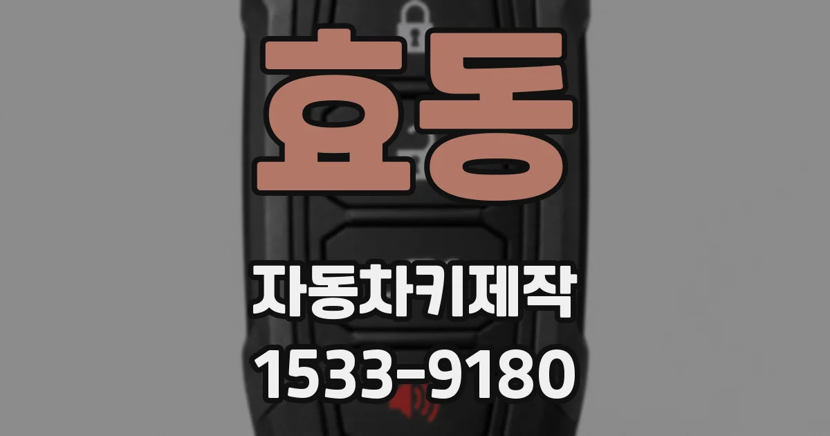 효동 자동차키제작