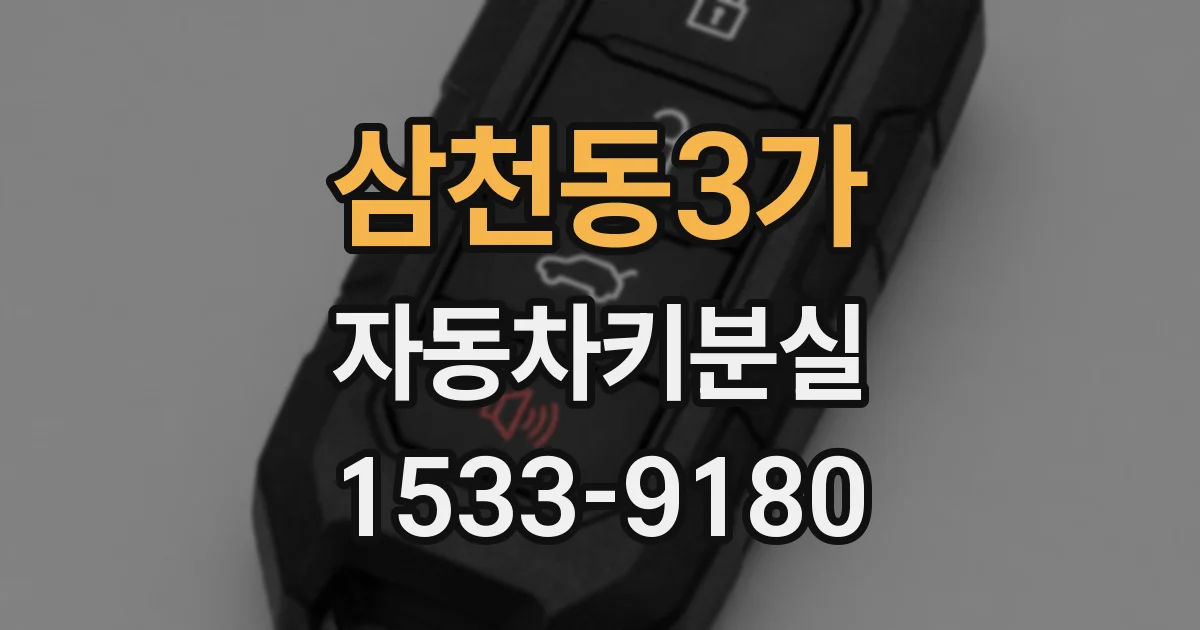 삼천동3가 자동차키분실