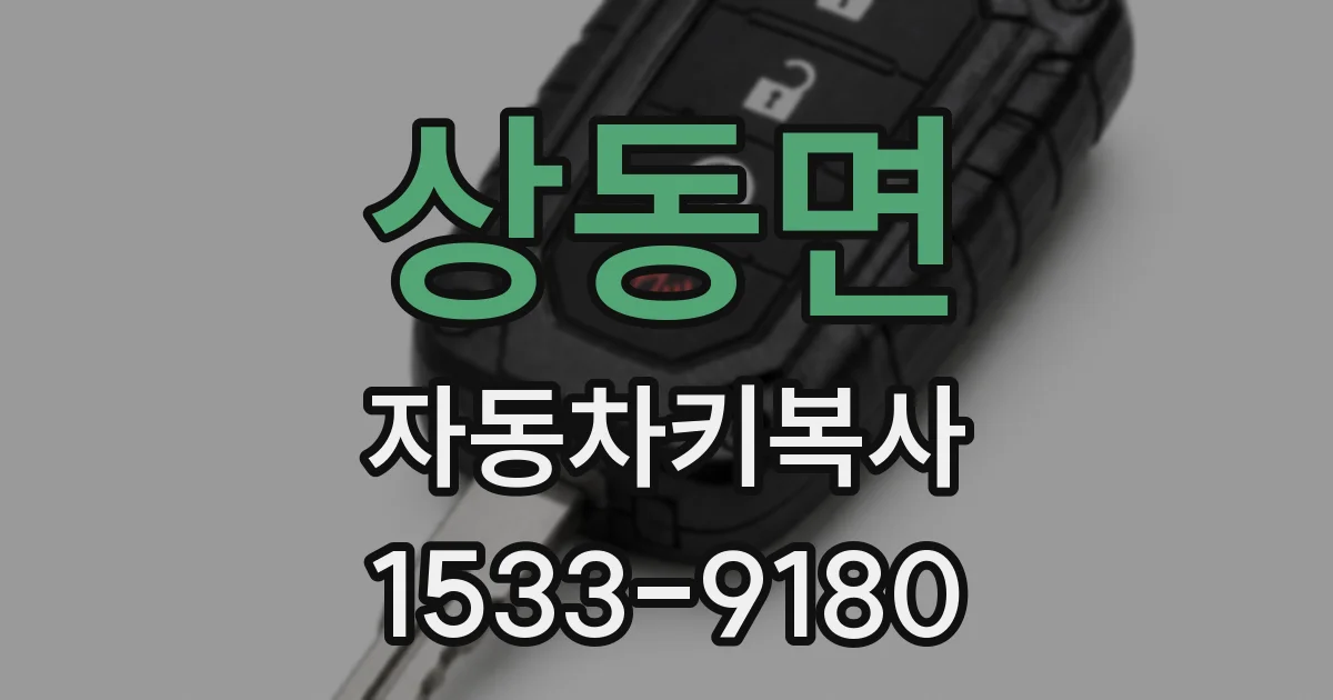 상동면 자동차키복사