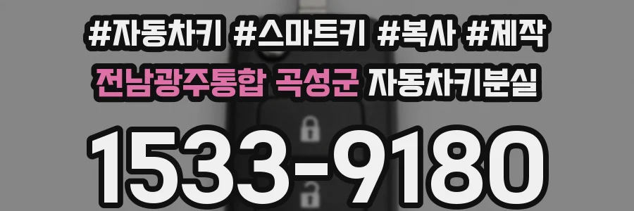 전남광주통합 곡성군 자동차키분실