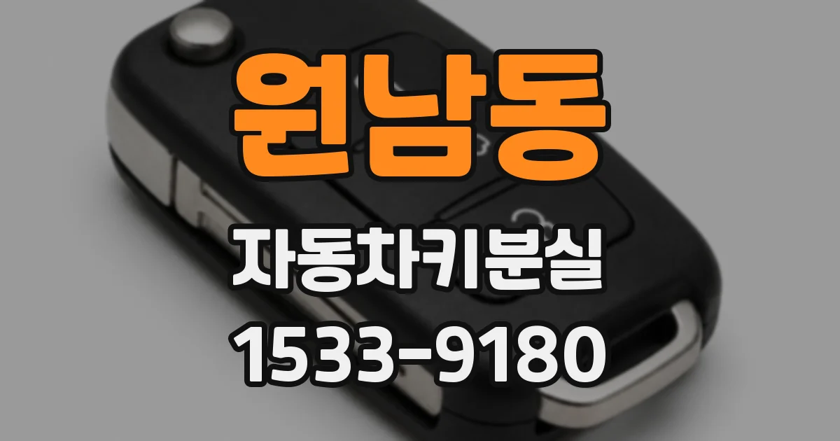 원남동 자동차키분실