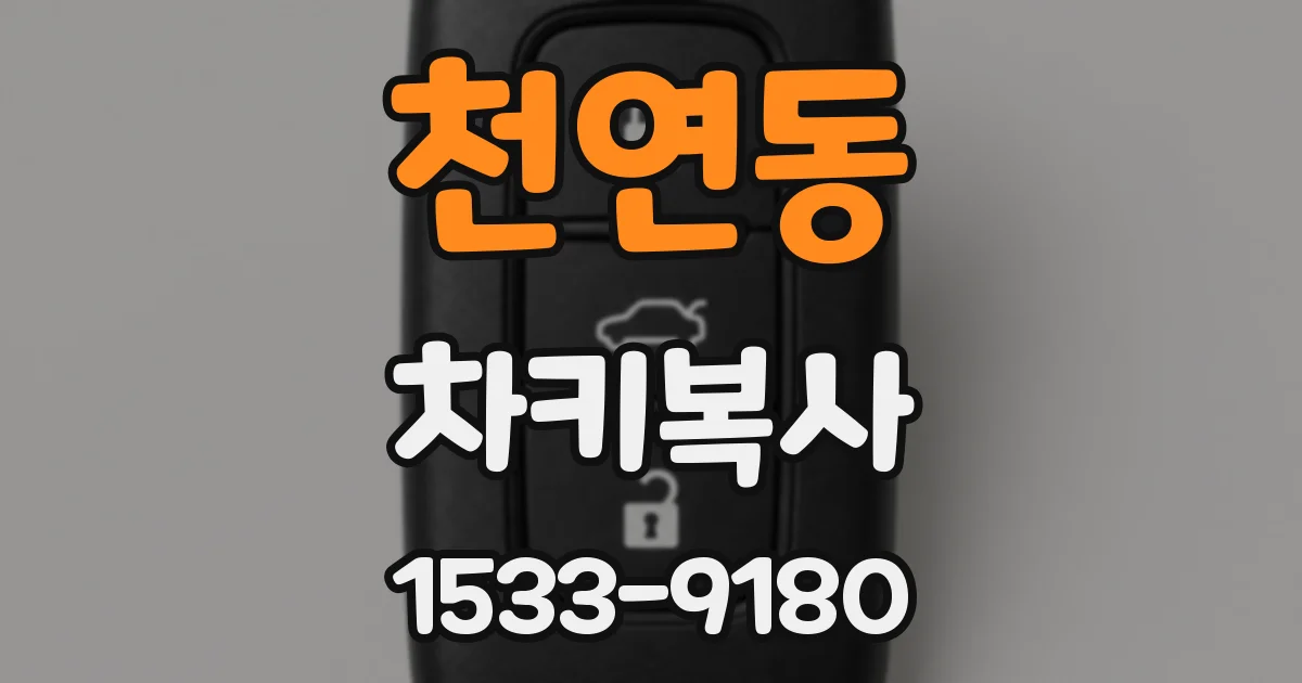 천연동 차키복사