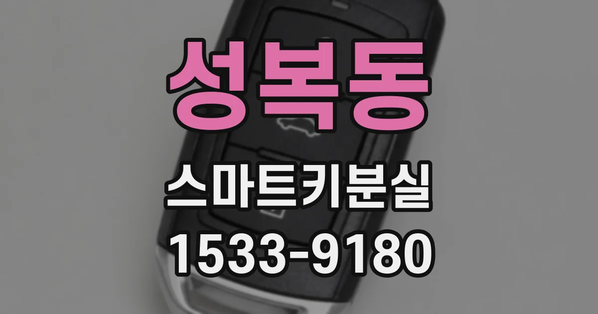 성복동 스마트키분실