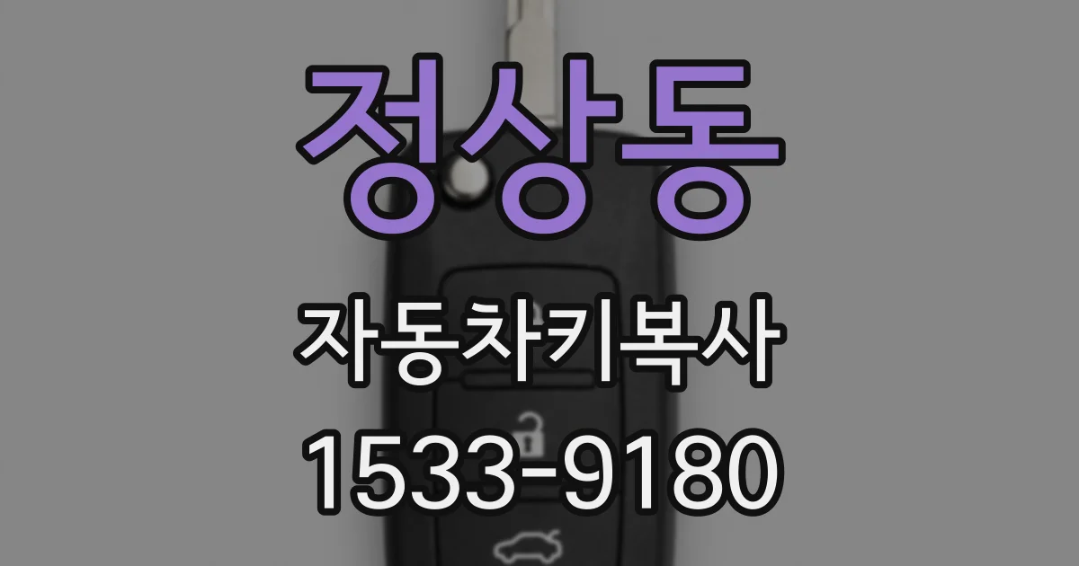 정상동 자동차키복사