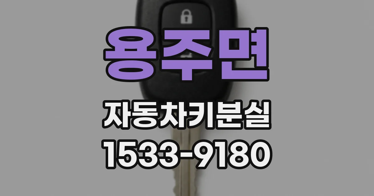 용주면 자동차키분실