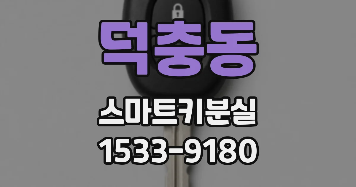 덕충동 스마트키분실