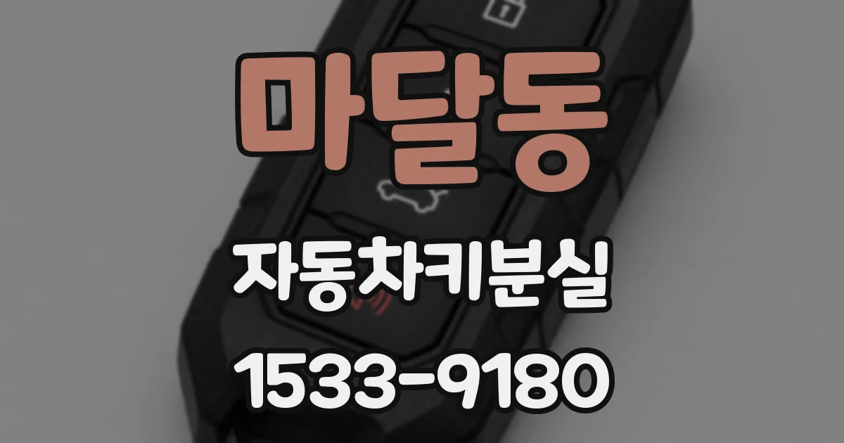 마달동 자동차키분실