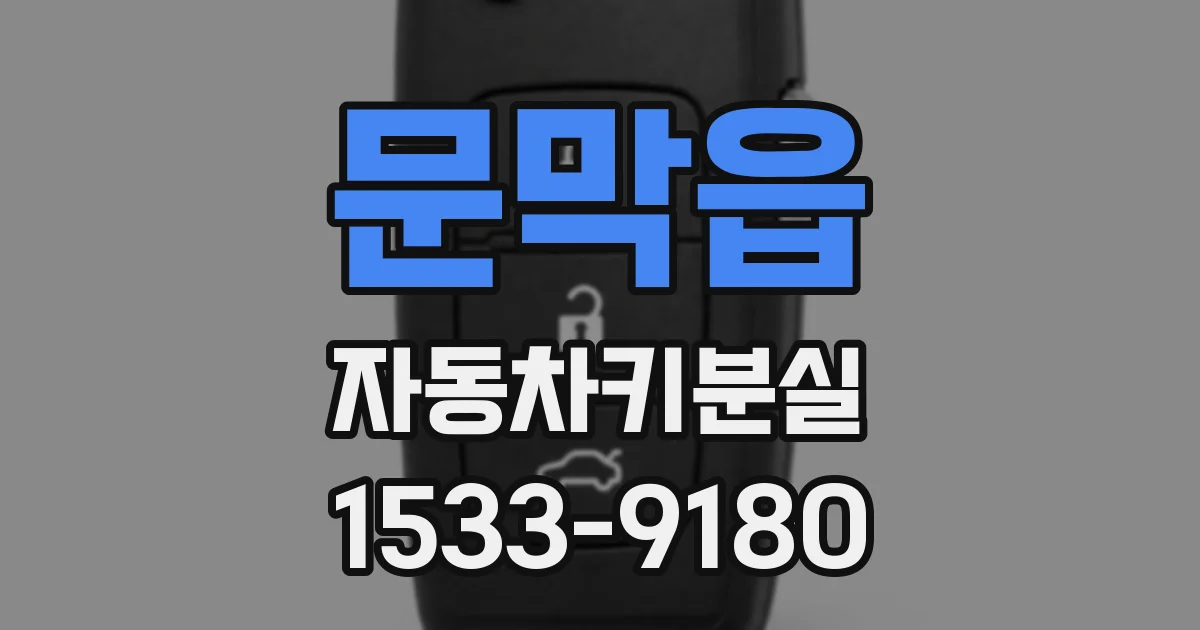 문막읍 자동차키분실