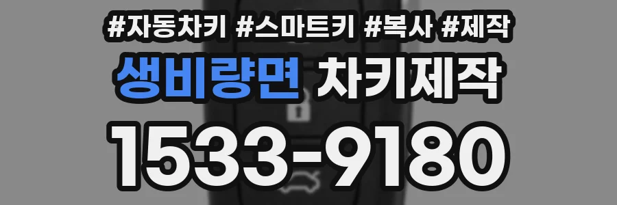생비량면 차키제작