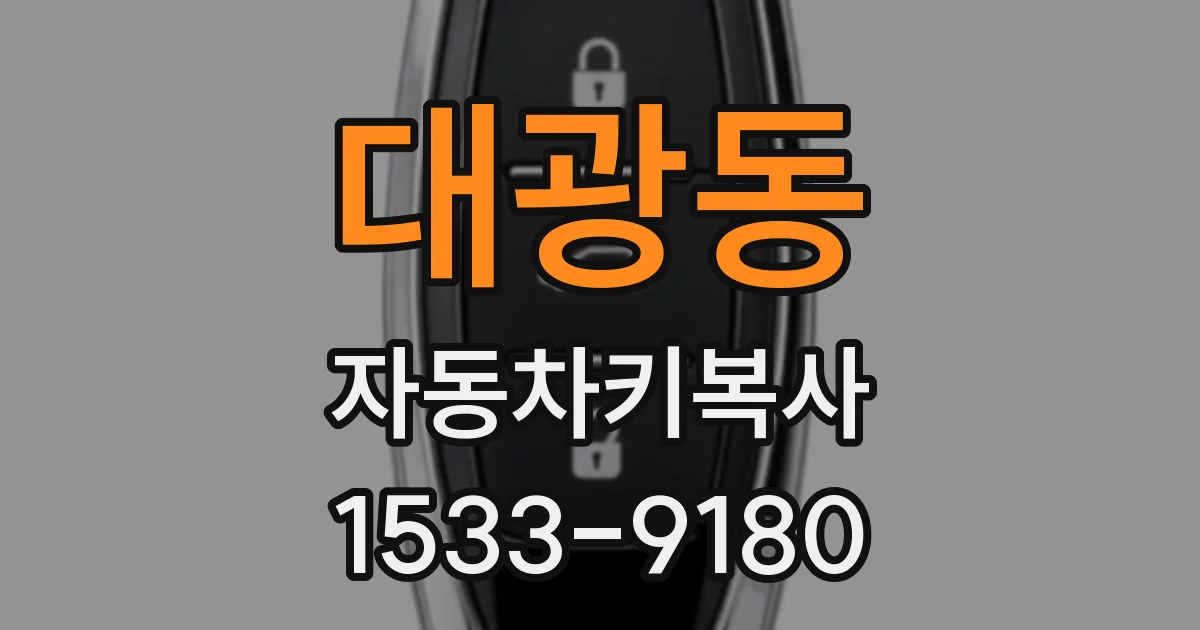 대광동 자동차키복사