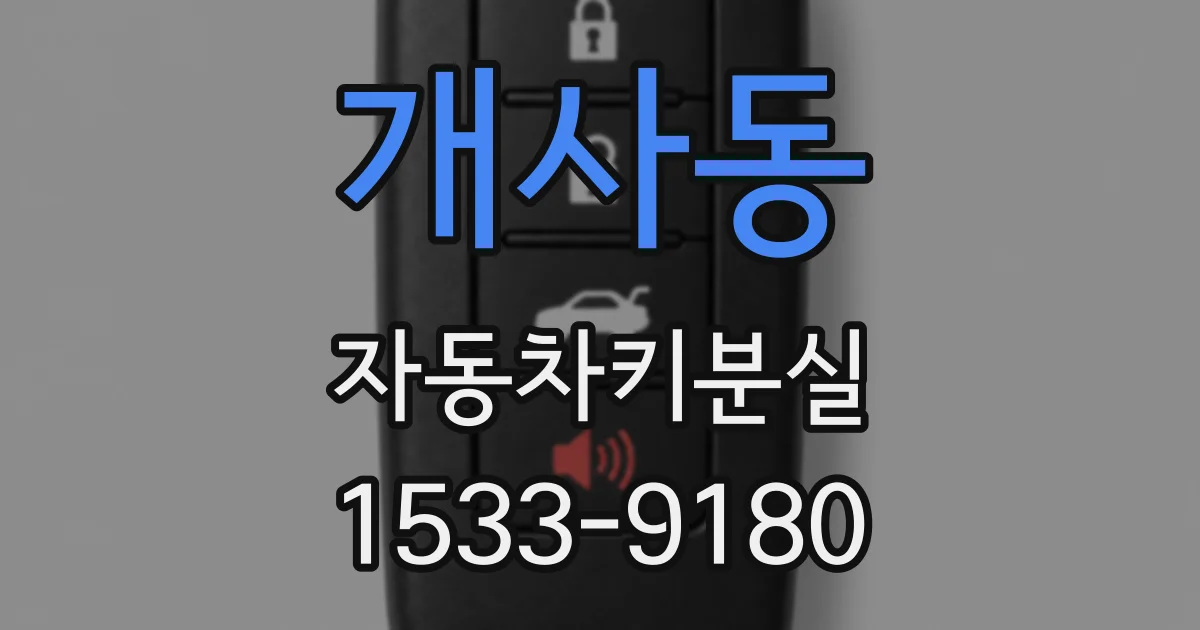 개사동 자동차키분실