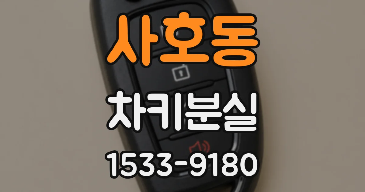 사호동 차키분실