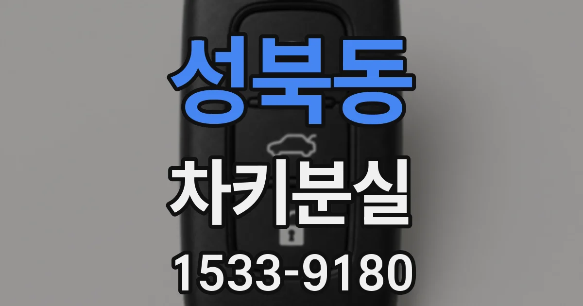 성북동 차키분실