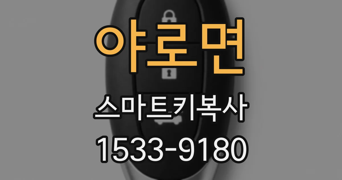 야로면 스마트키복사