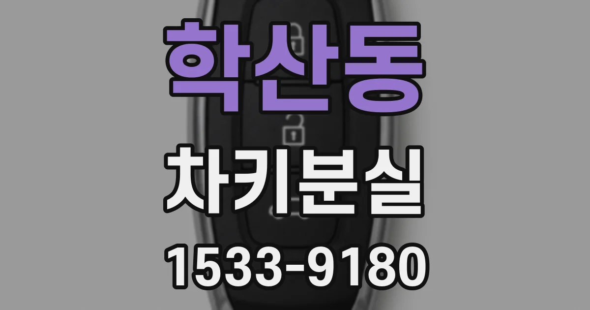 학산동 차키분실