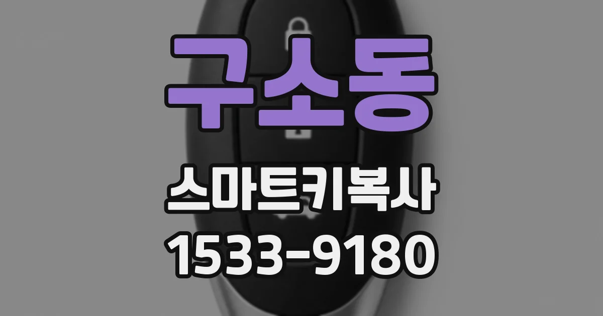 구소동 스마트키복사