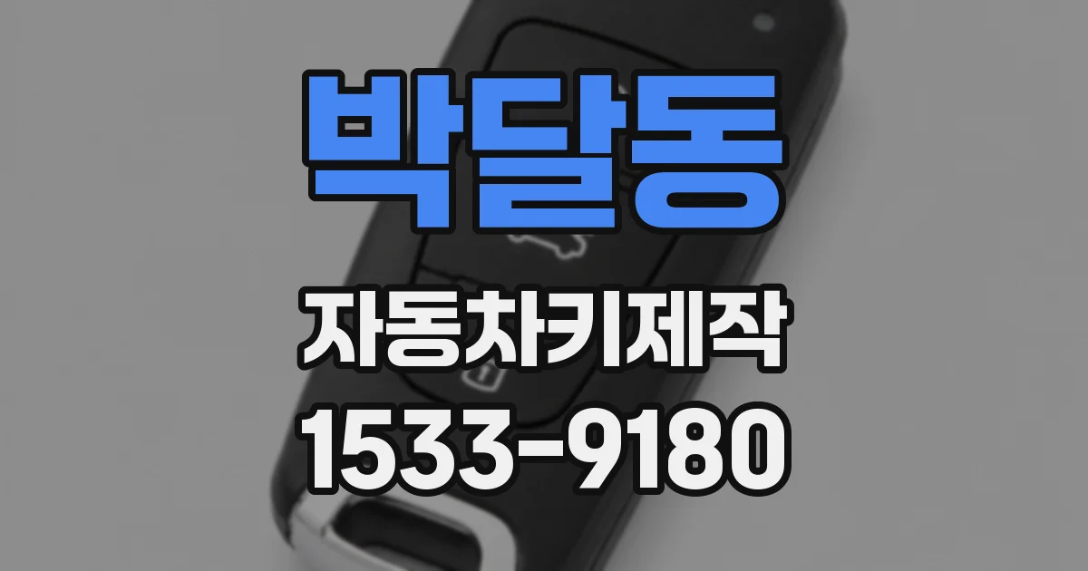 박달동 자동차키제작