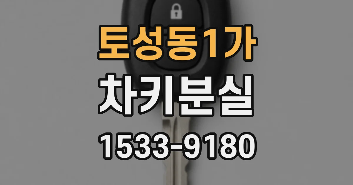 토성동1가 차키분실