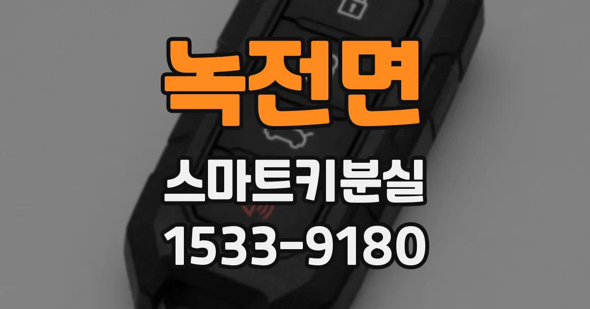 녹전면 스마트키분실