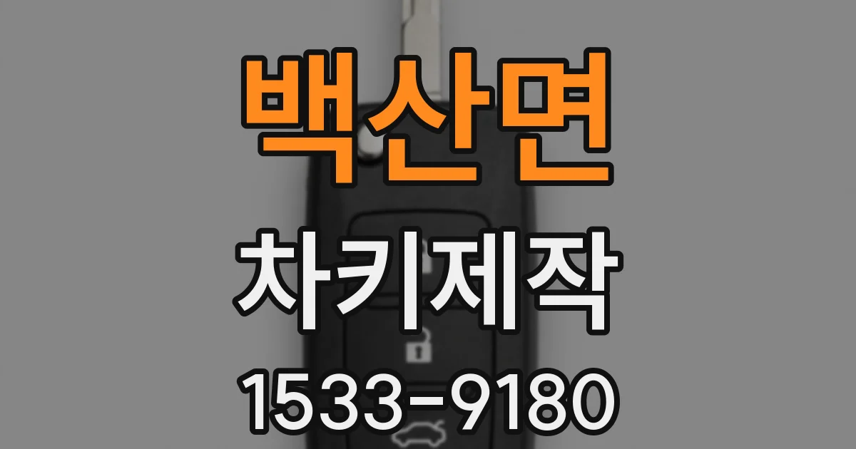 백산면 차키제작