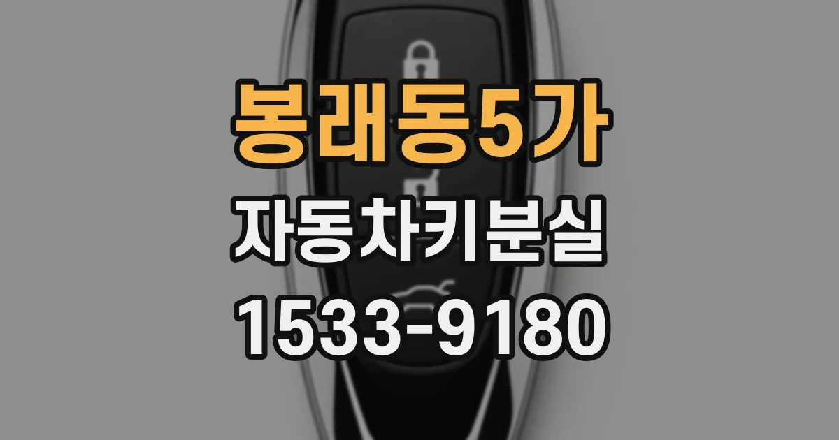봉래동5가 자동차키분실