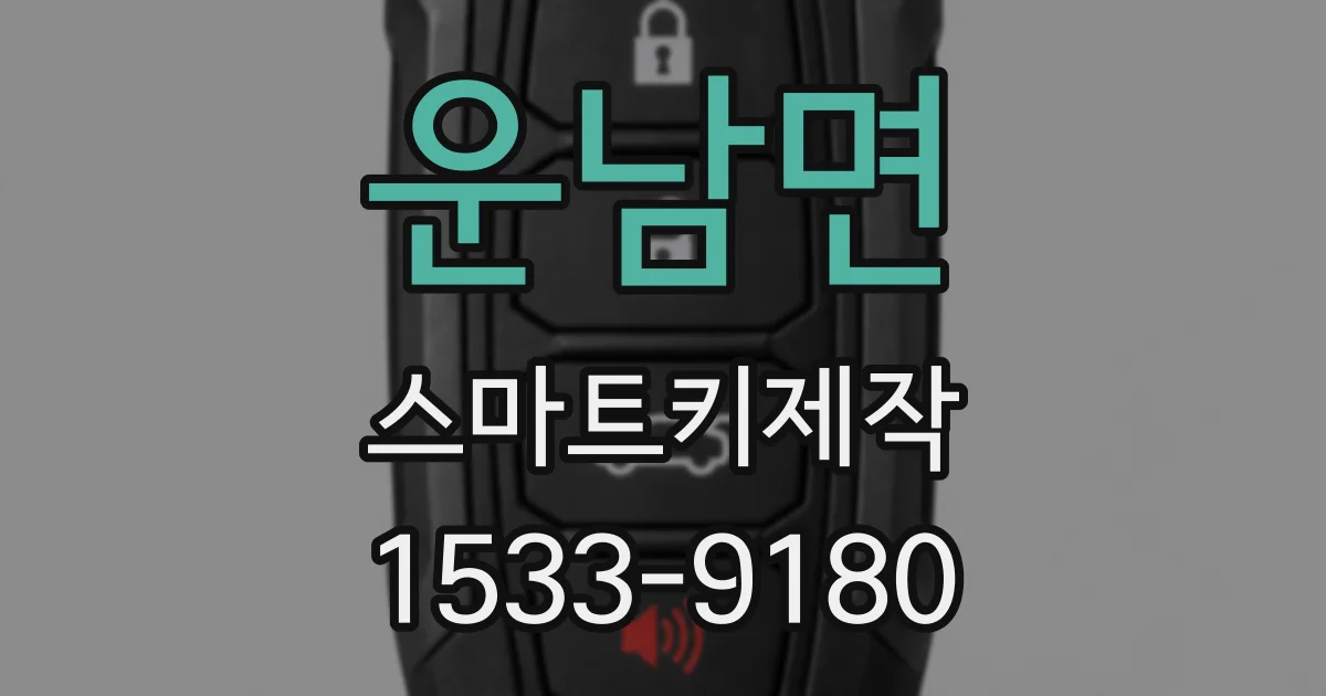 운남면 스마트키제작