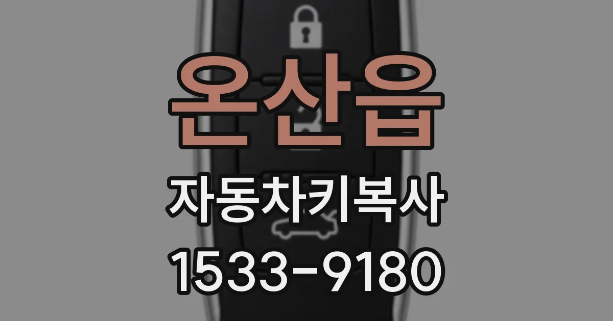 온산읍 자동차키복사