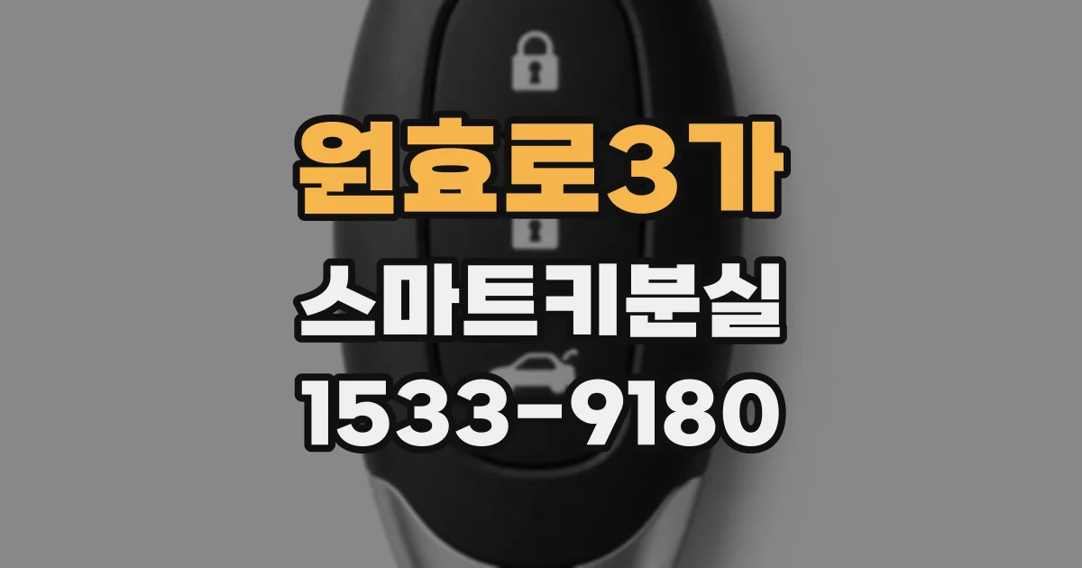 원효로3가 스마트키분실