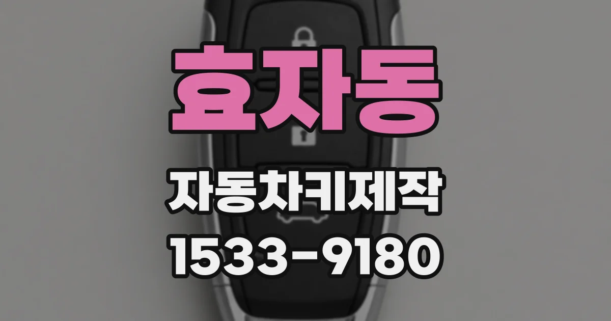 효자동 자동차키제작