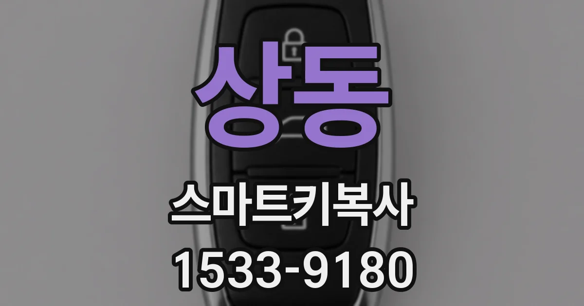 상동 스마트키복사