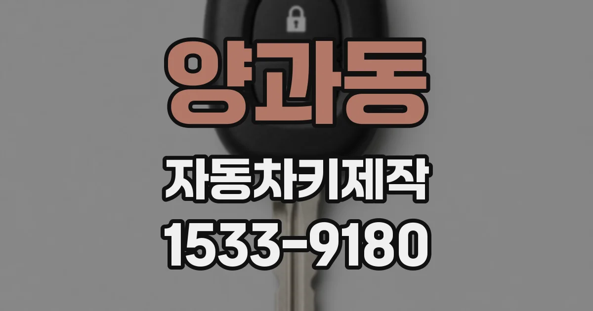 양과동 자동차키제작