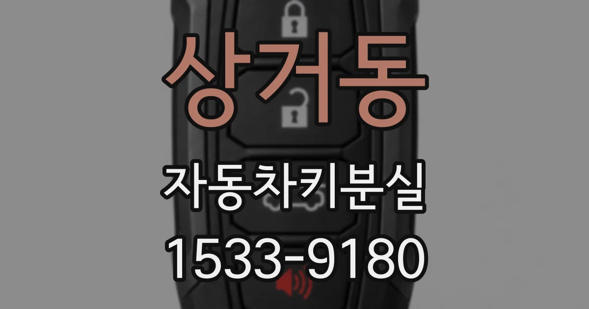 상거동 자동차키분실