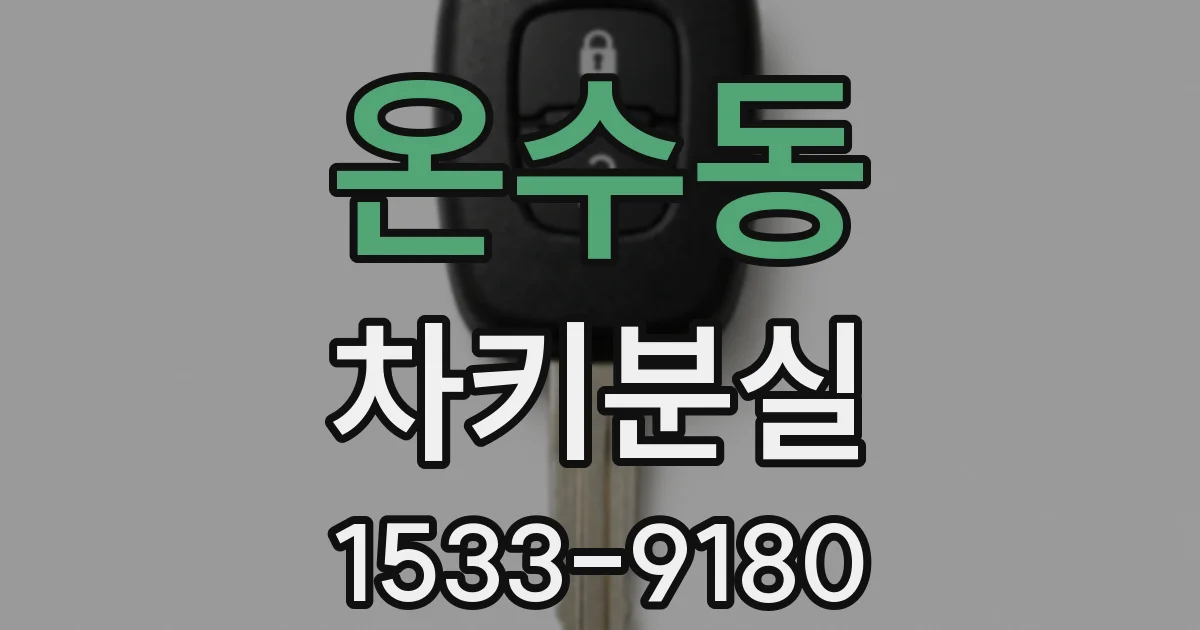 온수동 차키분실