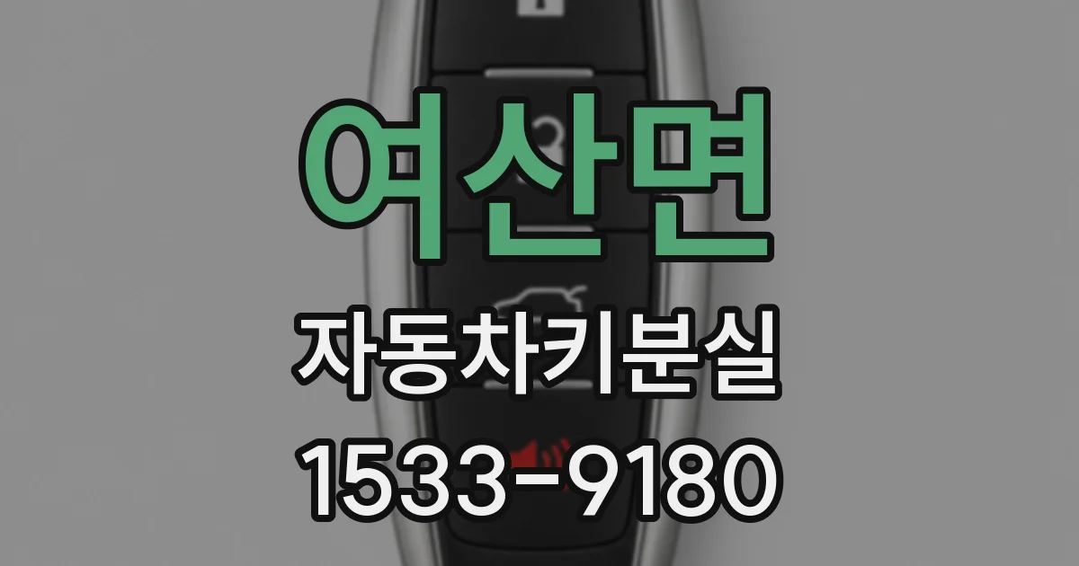 여산면 자동차키분실