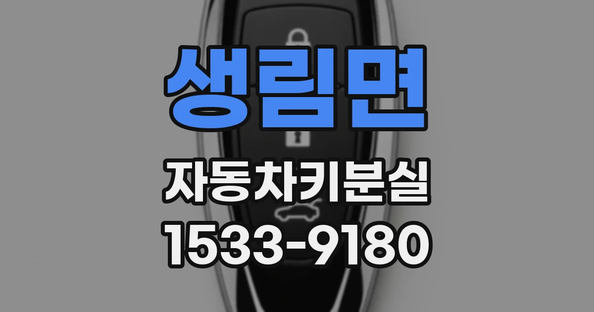 생림면 자동차키분실