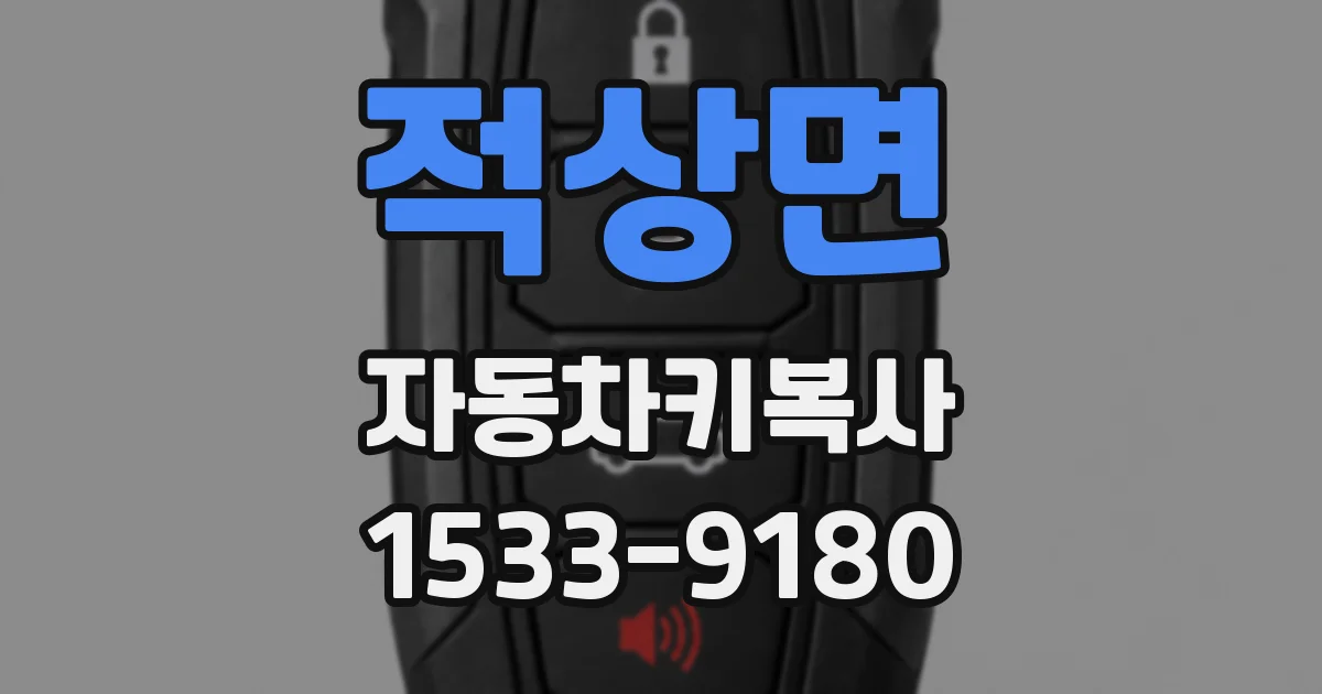 적상면 자동차키복사