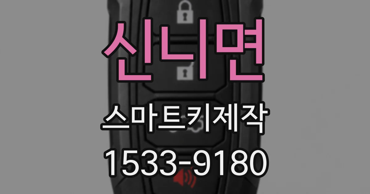 신니면 스마트키제작