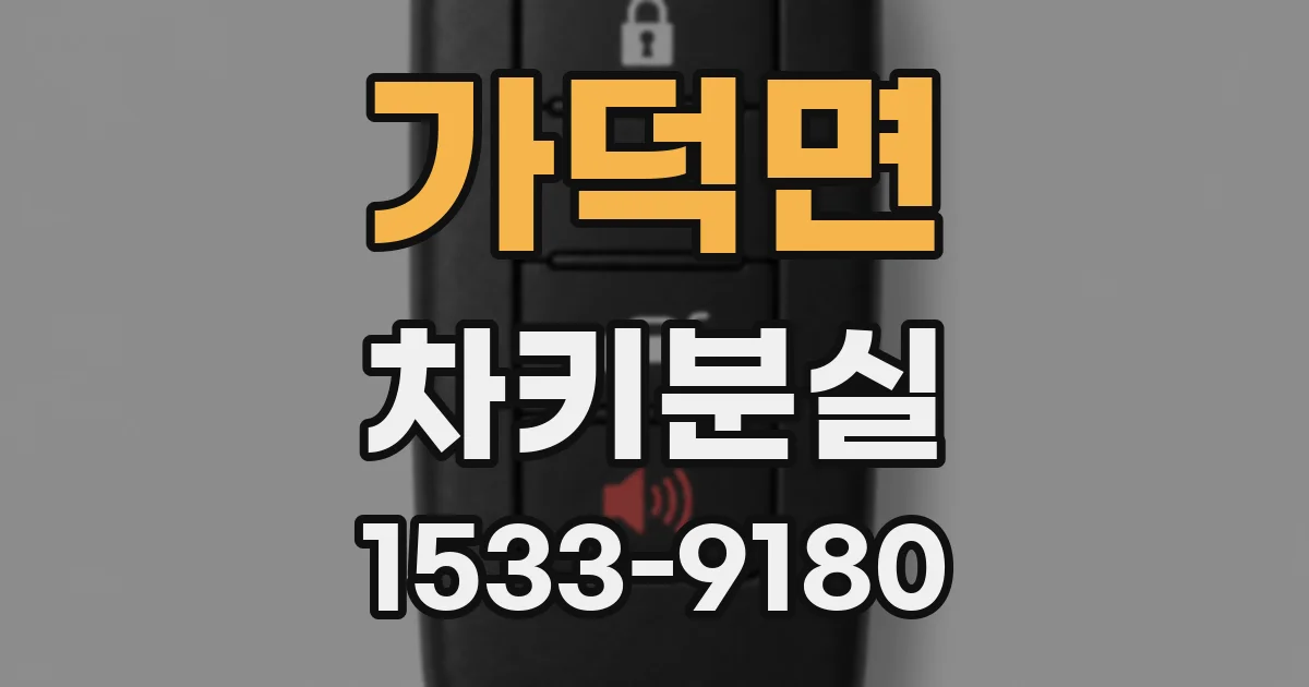 가덕면 차키분실