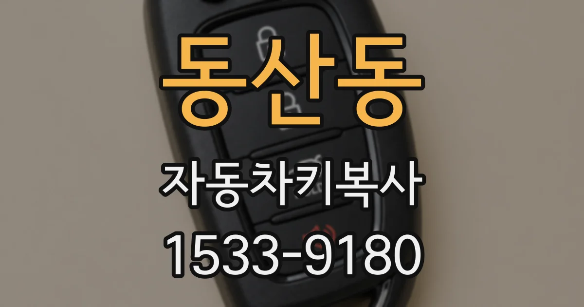 동산동 자동차키복사