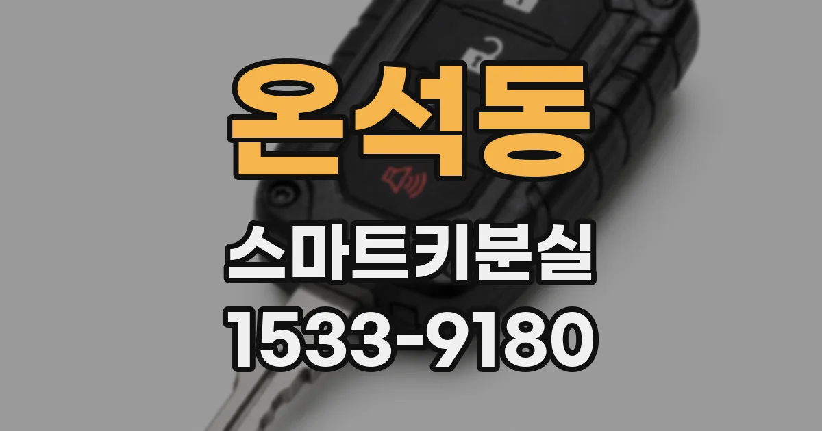 온석동 스마트키분실