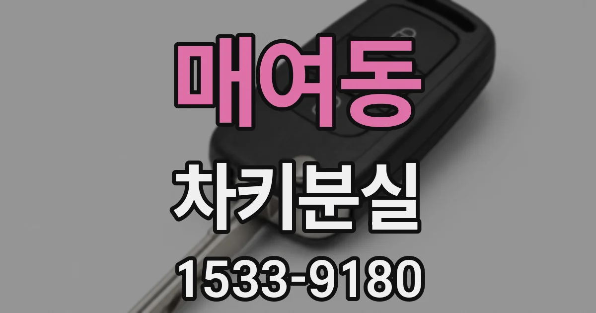매여동 차키분실