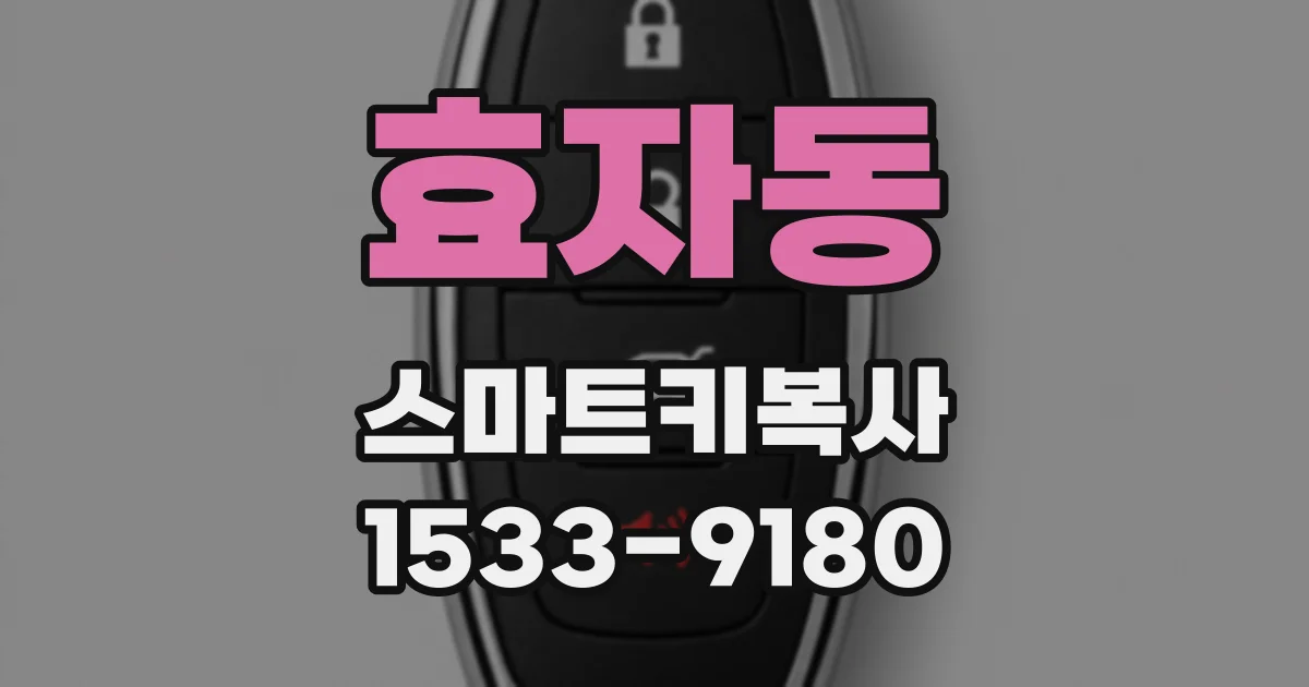 효자동 스마트키복사