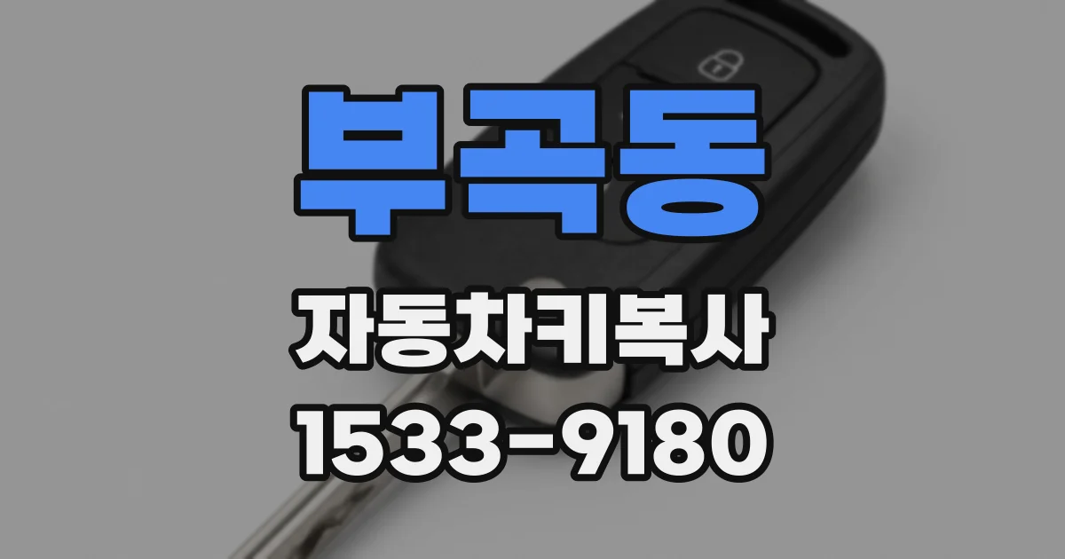 부곡동 자동차키복사