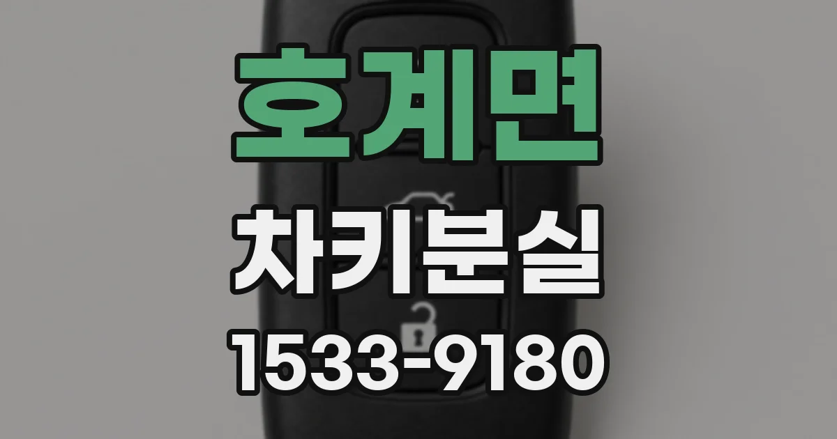 호계면 차키분실